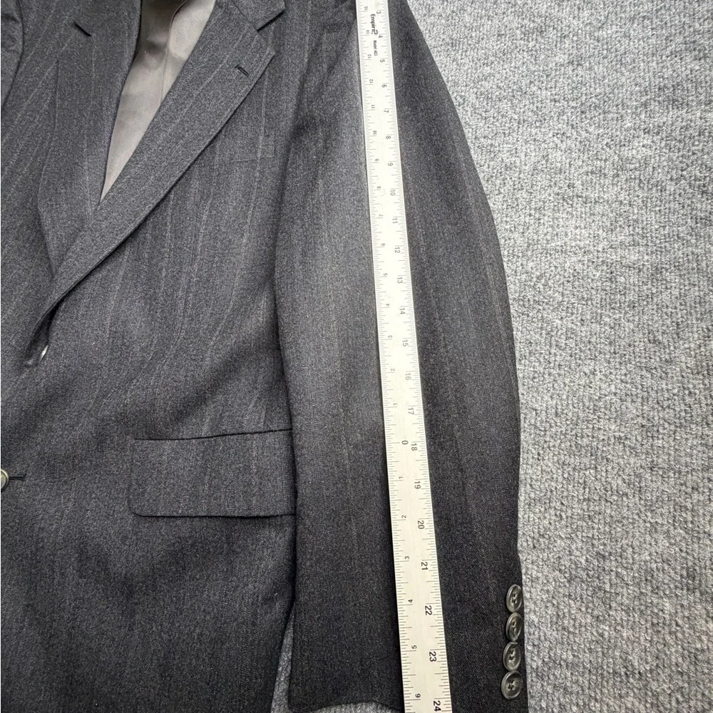 Stanley Blacker Gray Made In USA‎ Sport Coat Jacket Length 30 Arm To Pit 20